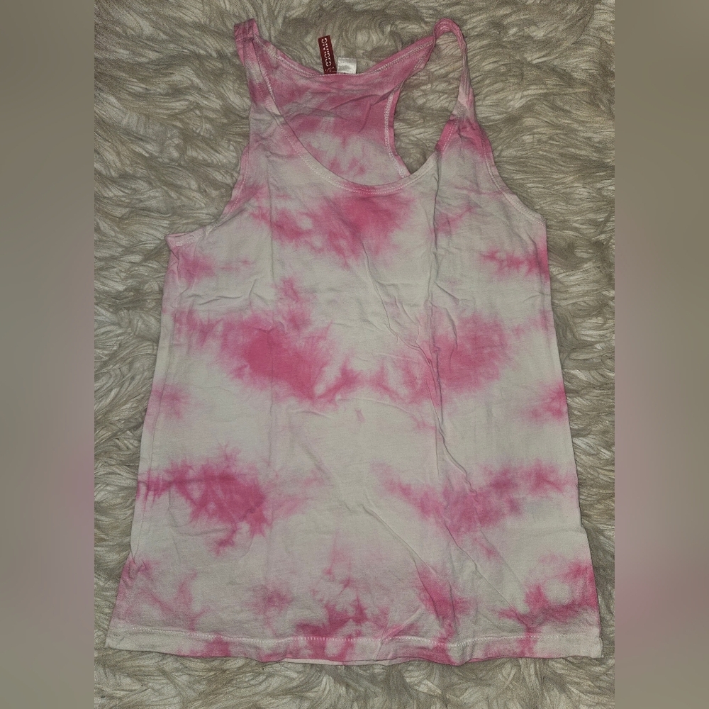 H&M Divided Pink & White Tie Dye Tank Top – Size 6